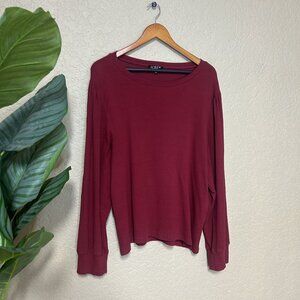 J. Crew Womens Ribbed Puff Sleeves Top Red Size 3X